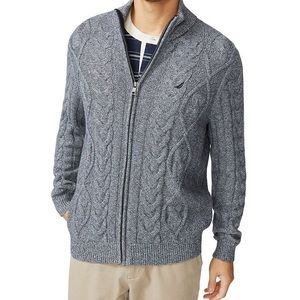 Nautica: Pre-Twist Cable-Knit Full-Zip Cardigan Sweater